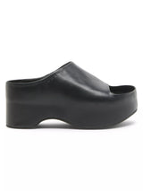 Leather Chunky Clog Sandal