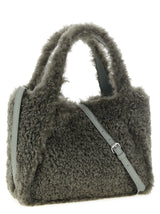 Stella Logo faux-shearling tote bag
