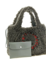 Stella Logo faux-shearling tote bag
