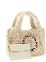 Stella Logo faux-shearling tote bag