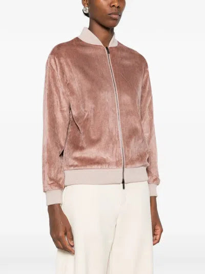 Corduroy-effect Bomber Jacket