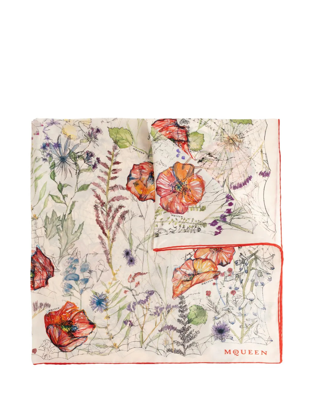 Floral-print scarf