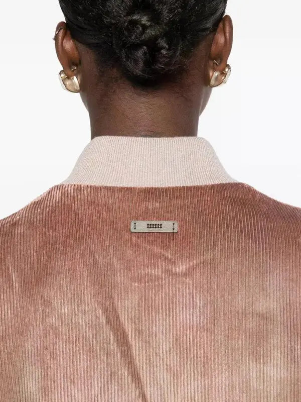 Corduroy-effect Bomber Jacket