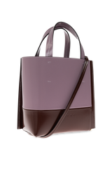 Leather North/South Shopper Bag