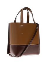 Leather North/South Shopper Bag