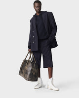 Tailored Pinstripe Wool Shorts - Ink