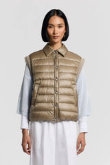 Knit and down vest