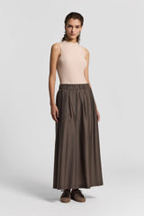 Flared lyocell-blend trousers