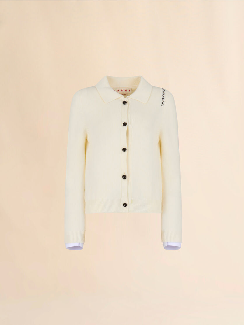 Cotton Collared Cardigan