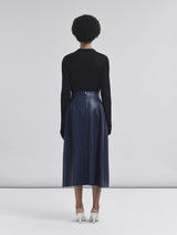 High Waisted Nappa Skir