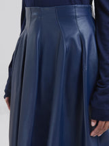High Waisted Nappa Skir