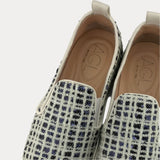 GAIA SEQUIN SLIP ON SNEAKER - NERO/WHITE