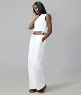 REMY- Mid Rise Cotton Twill Trouser