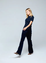 Machine Washable Cashmere S/S Crewneck - Marine