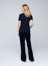 Machine Washable Cashmere S/S Crewneck - Marine