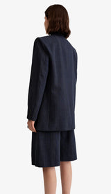 DB Peaked Lapel Blazer - Carbon Glencheck