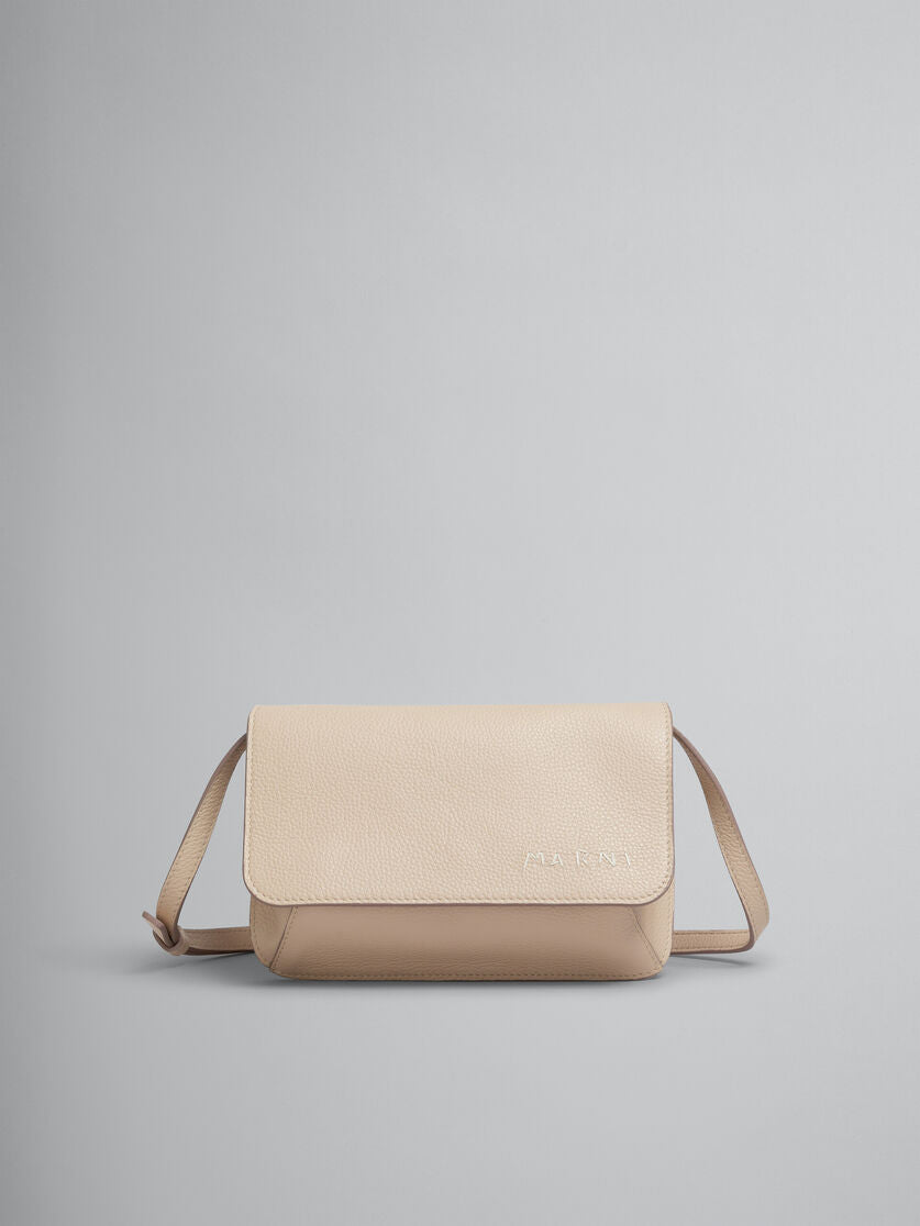 Leather Pochette Shoulder Bag with Marni Mending