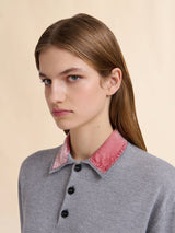 Trompe L`oeil Patch On Wool Polo Neck