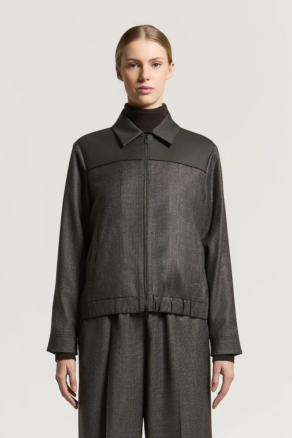 Pure wool and flannel gabardine jacket
