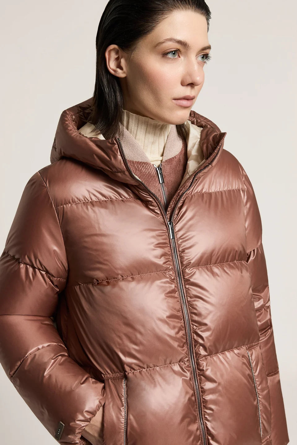 Goose down jacket in WR technical fabric
