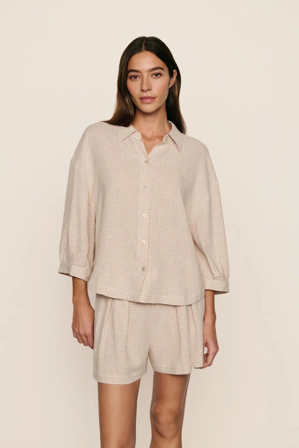 Linen Blend Relaxed Short