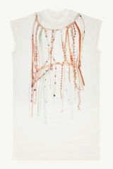 Pearl Jersey Dress - White
