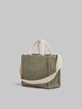 Raffia Effect Small Tote