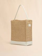 Medium Natural Woven Fabric Museo Hobo Bag