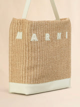 Medium Natural Woven Fabric Museo Hobo Bag