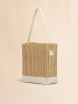 Small Natural Woven Fabric Museo Hobo Bag
