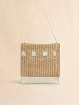 Small Natural Woven Fabric Museo Hobo Bag