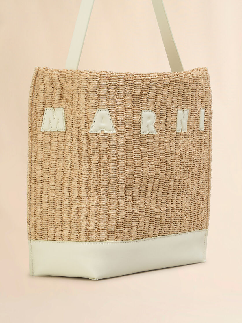 Small Natural Woven Fabric Museo Hobo Bag