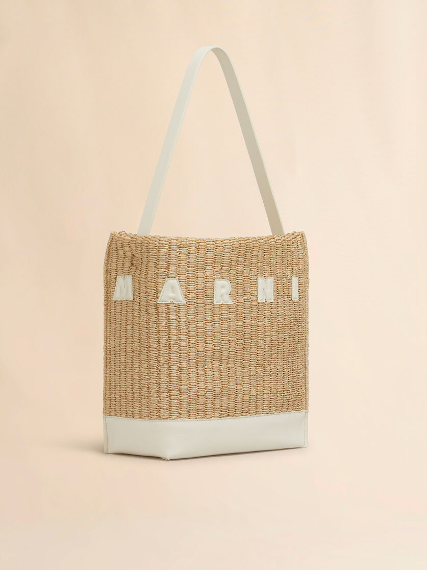 Small Natural Woven Fabric Museo Hobo Bag