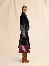 Brown leather Cresta E/W small tote bag