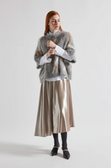 Asym SIiver Midi Skirt