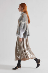 Asym SIiver Midi Skirt