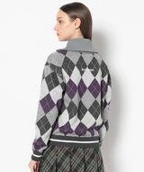 Woodville Argyle Sailor Collar Knit - Purple