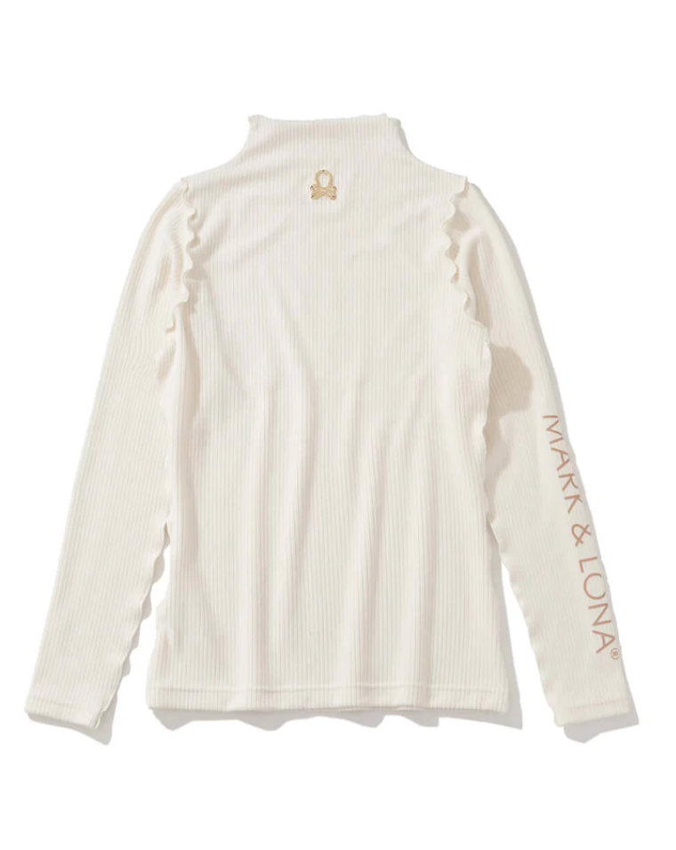 Lodi Ribbed Bottleneck Pullover - White