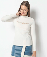 Lodi Ribbed Bottleneck Pullover - White