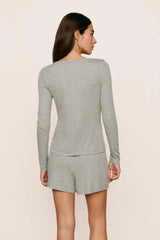 Dream Rib Long Sleeve Henley Tee