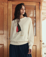 The College Sweatshirt w/ Sailing Boat Applique