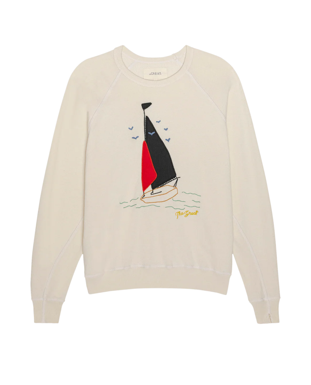 The College Sweatshirt w/ Sailing Boat Applique