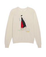 The College Sweatshirt w/ Sailing Boat Applique