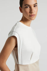 Bi-Material Midi Dress
