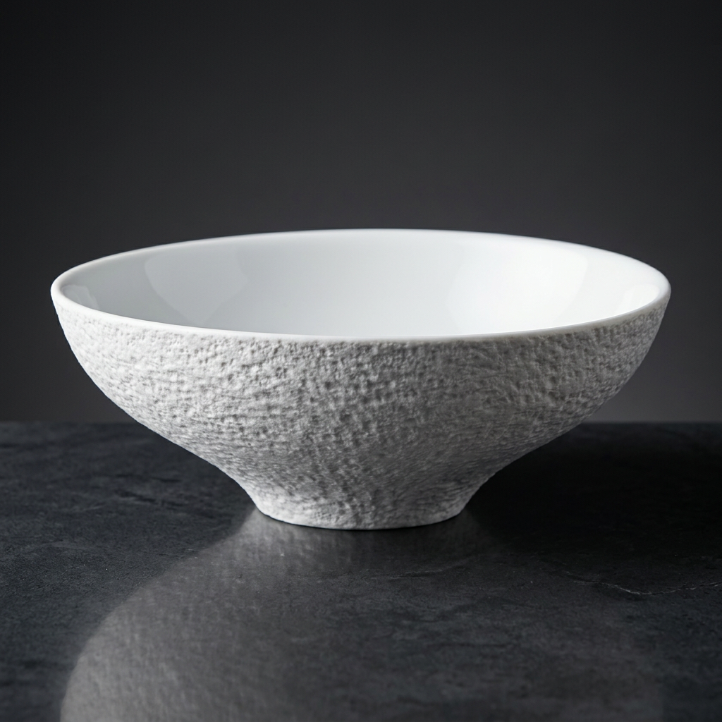 Snow White Vintage Deep Bowl 17" - 설화 오목그릇 17"