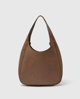 [S.McCartney]  Logo Large Hobo Bag Eco Embossed Grainy Alter Mat - Ash
