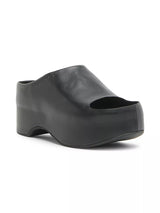 [MARNI] LEATHER CHUNKY CLOG SANDAL - BLACK