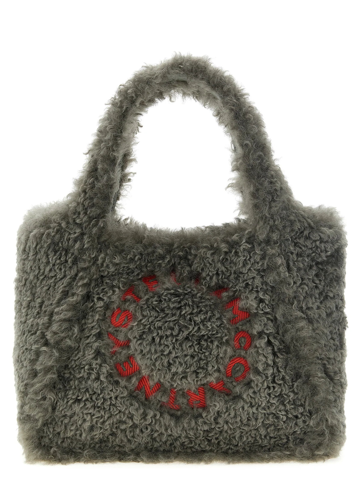Stella Logo faux-shearling tote bag