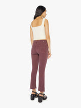 [MOTHER] The Insider Crop Step Fray - Mauve Wine
