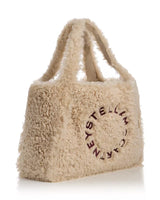 Stella Logo faux-shearling tote bag